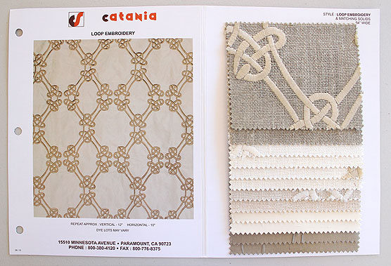 LOOP EMBROIDERY fabric collection cover - Catania Silks